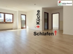 Teilansicht vom Wohn- Essbereich - Terrassenwohnung mit Gartenanteil – renoviert & sofort bezugsfrei