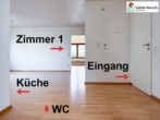 Blick in den Eingangs- und Essdielenbereich - NEU – Haus, Garage, ELW und toller Garten