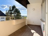 Blick auf den überdachten Süd-Balkon