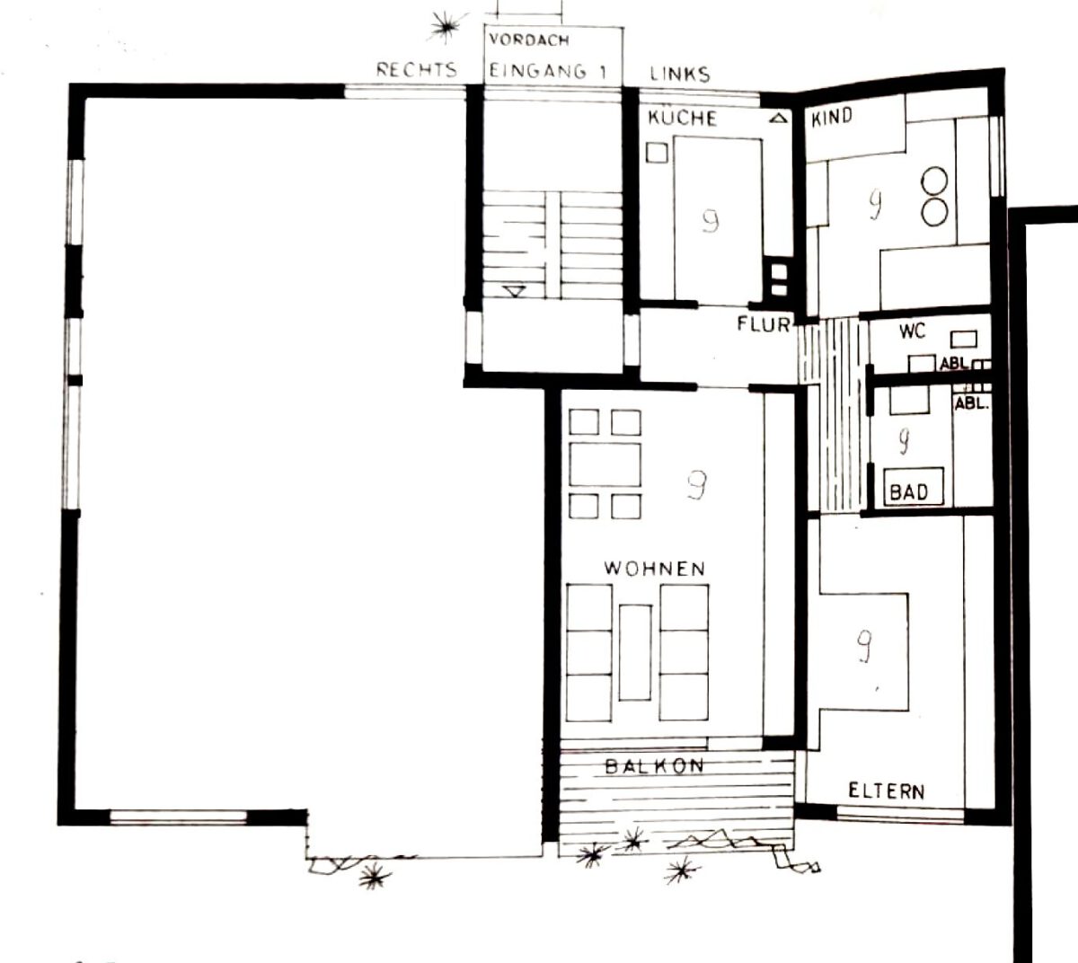 Grundriss der Wohnung