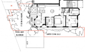 Grundriss, Gartenanteil und Stellplatz - Terrasse, Gartenanteil & 2 Stellplätzen