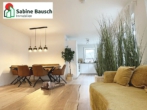 Blick zur offenen Küche - 3,5 Zimmer mit Terrasse und Garten