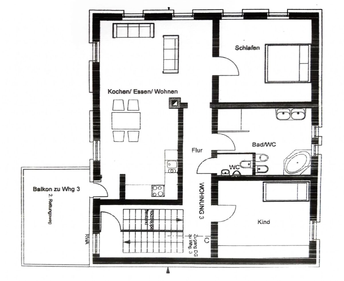 Grundriss der Wohnung