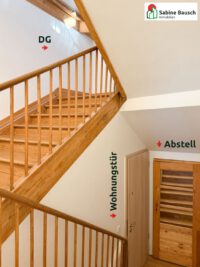 Unten die Wohnungstür und der Abstellraum