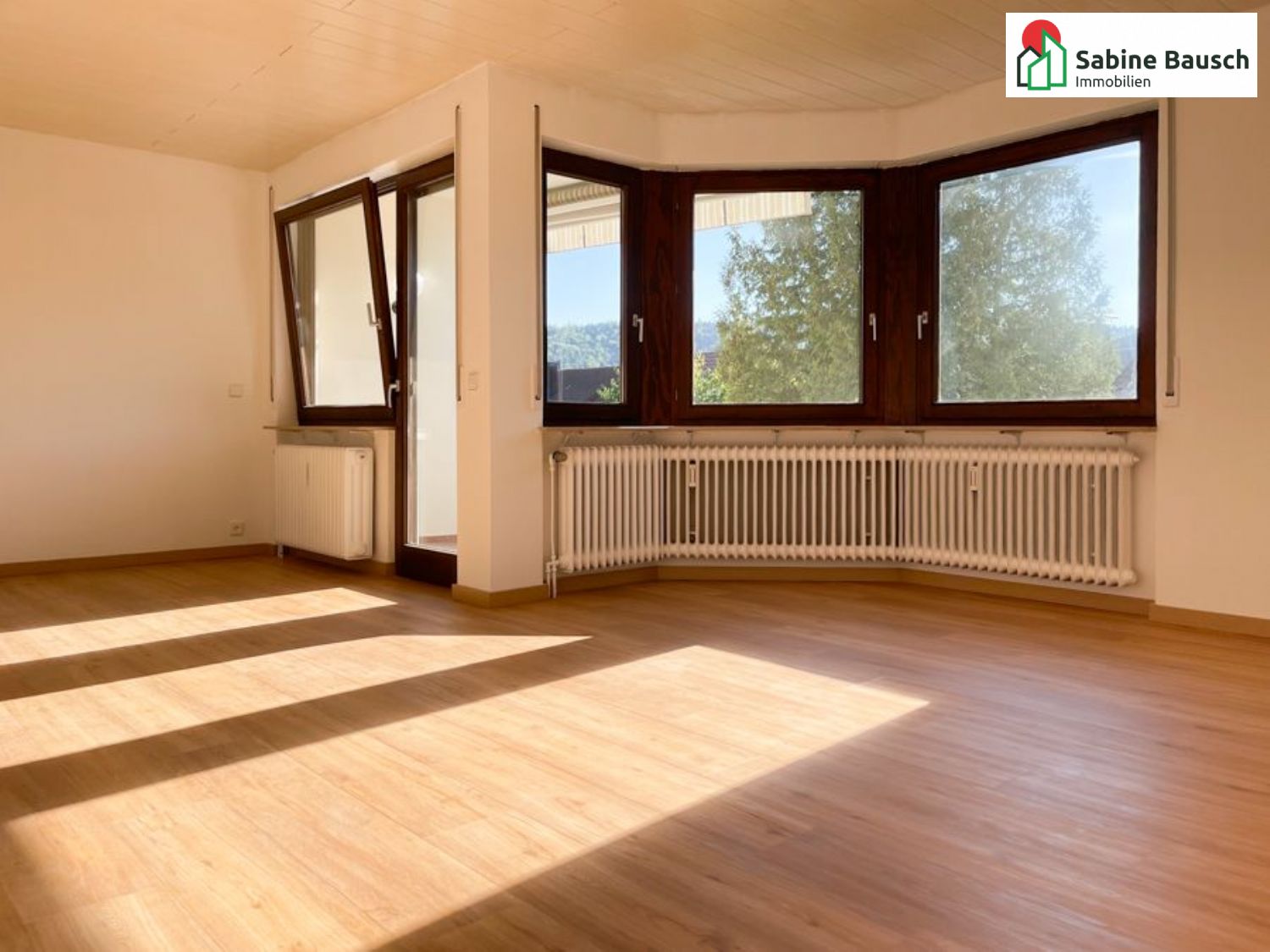 Blick zum Balkon