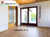 Zimmer 2 mit Zugang zur Dachterrasse