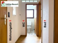Blick Richtung Toilette und Bad
