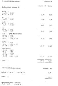 Wohnflächenberechnung