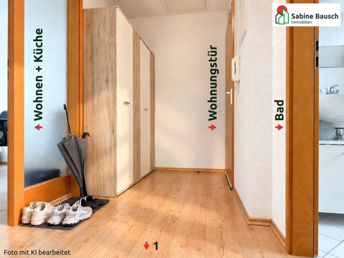 Rechts das Tageslichtbad