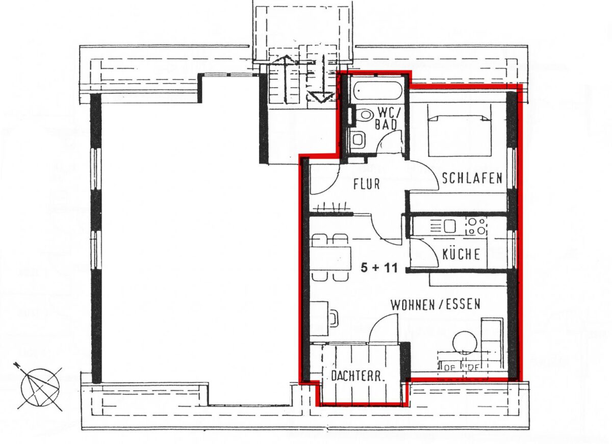 Grundriss der Wohnung