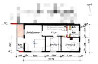 Bemaßter Grundriss Erdgeschoss