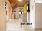 Blick Richtung Bad und Schlafzimmer - Ruhiges Wohnen