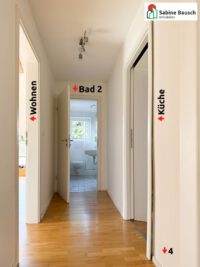 Blick aus Zimmer 4 in den zweiten Flur